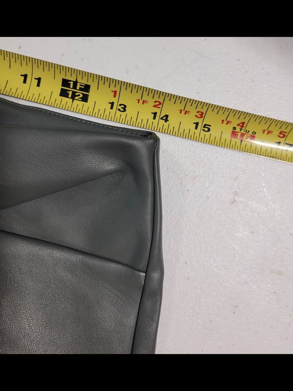 High-Waist Grey Twist Front Pencil Skirt with Front Slit - Picture 6 of 6